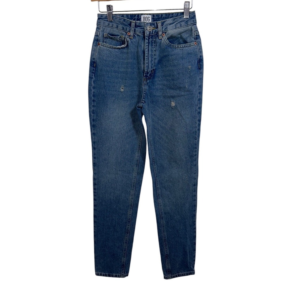 BDG Urban Outfitters Mom Jeans‎ High-Rise Distressed Denim Blue Size 25